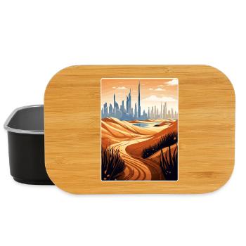 Dubai United Arab Emirates Travel Poster Souvenir - Lunch Box - black - Front