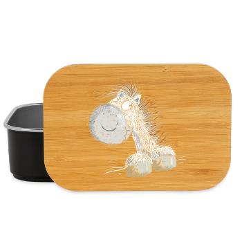 Droll Horse I Horse Motif for Riders - Lunch Box - black - Front