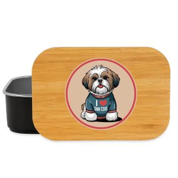 I Love Shih Tzus The cute lion dog to cuddle - Lunch Box - black - Front