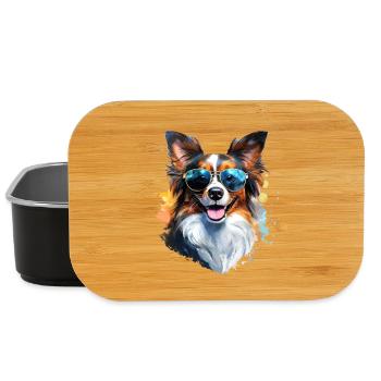 Papillon mit Sonnenbrille - Lunch Box - Schwarz - Vorne