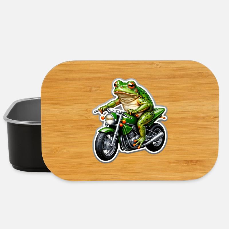 Grenouille sur moto - Boîte à goûter - noir