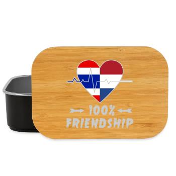 100 % amitié entre la Thaïlande et les Pays-Bas - Boîte à goûter - noir - Devant