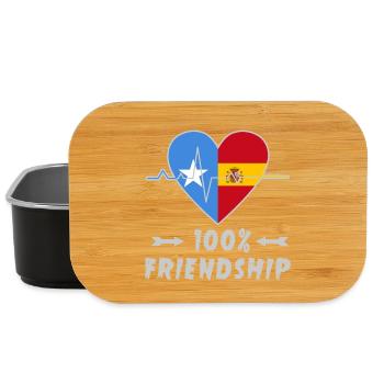 Somalia und Spanien 100% Freundschaft - Lunch Box - Schwarz - Vorne