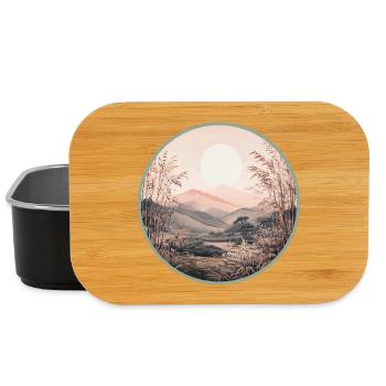 Sanfte Mondlandschaft im Zen-Stil - Lunch Box - Schwarz - Vorne