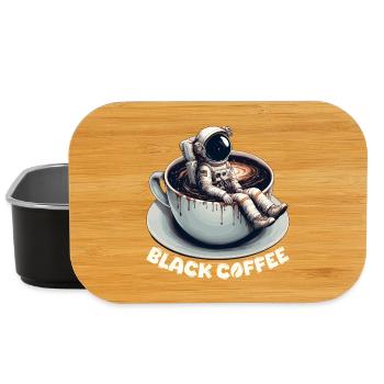 Black Coffee Astronaut Mug Galaxy Gift - Lunch Box - black - Front