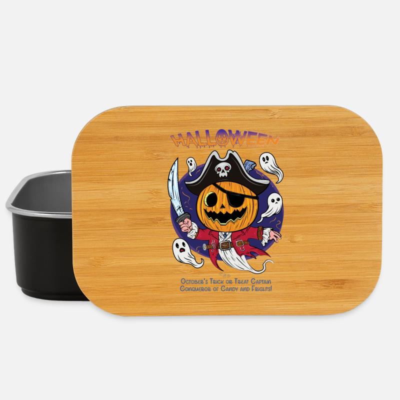 Captain Pumpkin Halloween | Candy Conqueror - Lunch Box - black