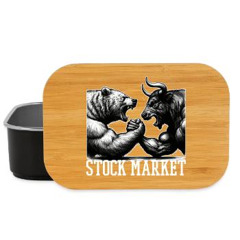 Aktienmarkt Börse Stier Bulle Bär Geschenk - Lunch Box - Schwarz - Vorne