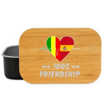 100 % amitié entre le Mali et l'Espagne - Boîte à goûter - noir - Devant