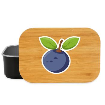 Blaubeere Heidelbeere - Lunch Box - Schwarz - Vorne