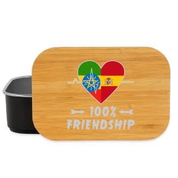 Äthiopien und Spanien 100% Freundschaft - Lunch Box - Schwarz - Vorne