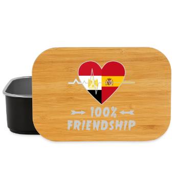 Ägypten und Spanien 100% Freundschaft - Lunch Box - Schwarz - Vorne