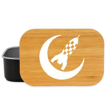 White rocket and half moon - Lunch Box - black - Front