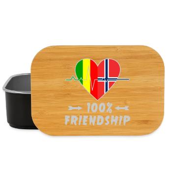 100 % amitié entre le Mali et la Norvège - Boîte à goûter - noir - Devant