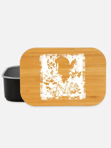Fahrradfahrer Zeichnung - Lunch Box - Schwarz