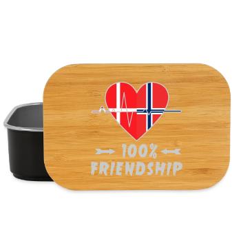 Le Danemark et la Norvège : amitié à 100 % - Boîte à goûter - noir - Devant