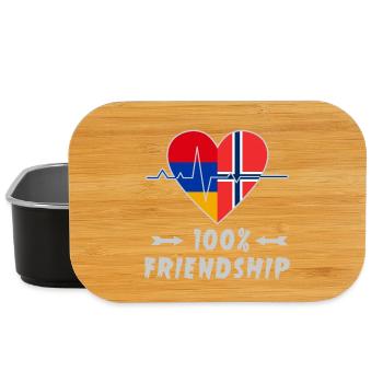 Armenien und Norwegen 100% Freundschaft - Lunch Box - Schwarz - Vorne