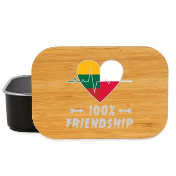 Lithuania and Poland 100% friendship - Lunch Box - black - Front