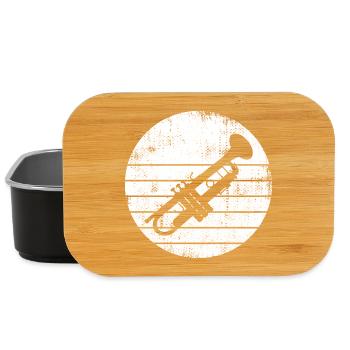 Trompete Skizze - Lunch Box - Schwarz - Vorne