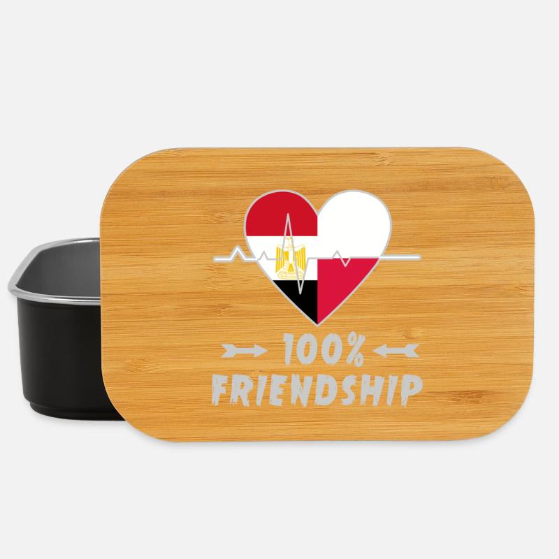 Egypt and Poland 100% friendship - Lunch Box - black