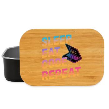 Sleep, Eat, Code, Repeat - Lunch Box - black - Front