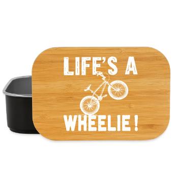 BMX bike fun Wheelie - Lunch Box - black - Front