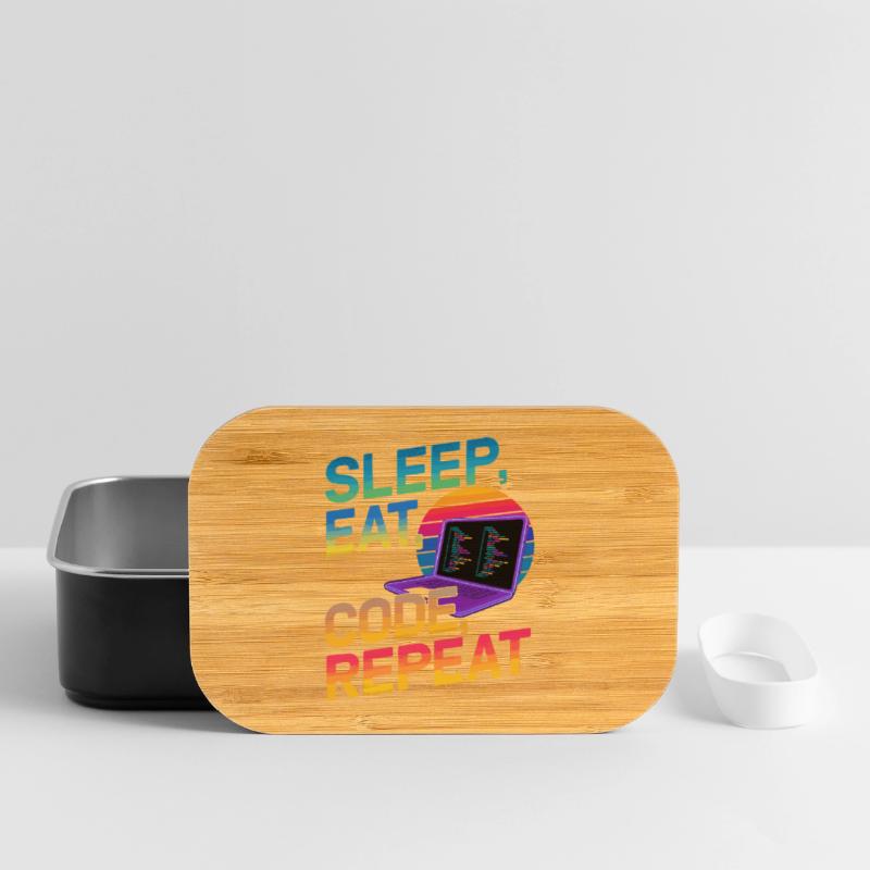 Sleep Eat Code Repeat Geschenk für Coder Lunch Box
