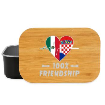 100 % amitié entre le Mexique et la Croatie - Boîte à goûter - noir - Devant