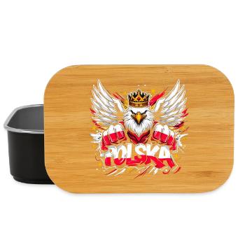 Polska Polen Adler Superheld Flagge Geschenk - Lunch Box - Schwarz - Vorne