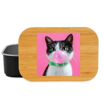 Bubblegum Cat : Mignon et coquin - Boîte à goûter - noir - Devant