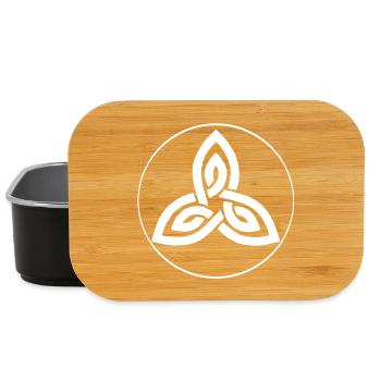 White Celtic Flower - Lunch Box - black - Front