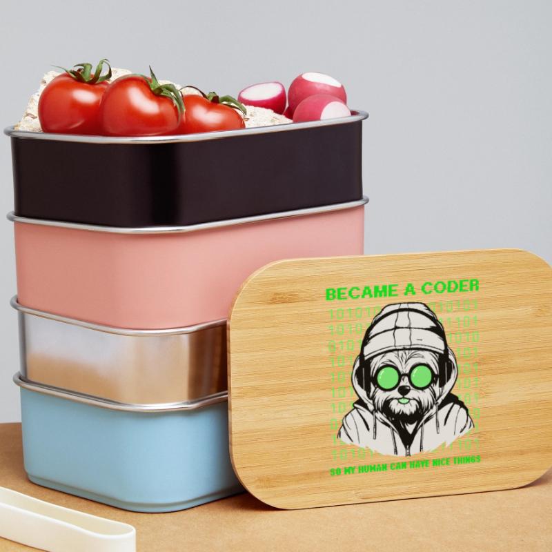 Devenu codeur – Hacker Dog Binary Look Boîte à goûter