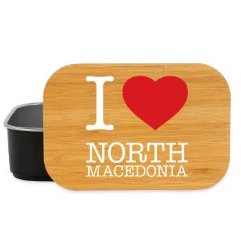 I LOVE NORTH MACEDONIA Nordmazedonien - Lunch Box - Schwarz - Vorne