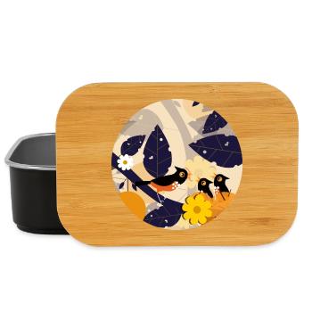 Oiseaux de jardin - Boîte à goûter - noir - Devant