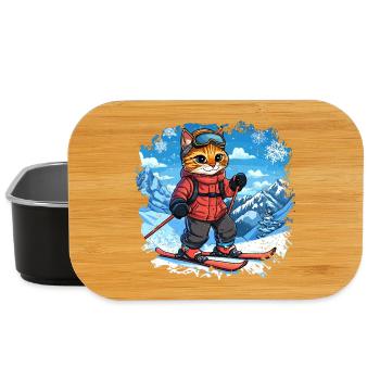 Chats de ski - Boîte à goûter - noir - Devant