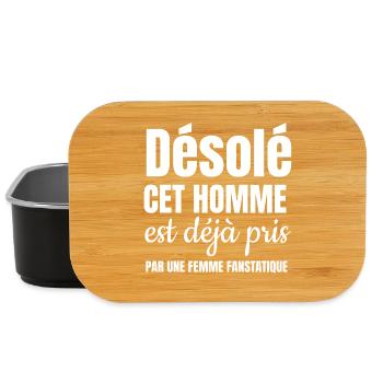 désolé cet homme est déjà pris par une femme - Boîte à goûter - noir - Devant