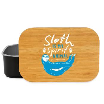 Sloth Spirit Animal – Chill & Relax - Lunch Box - black - Front