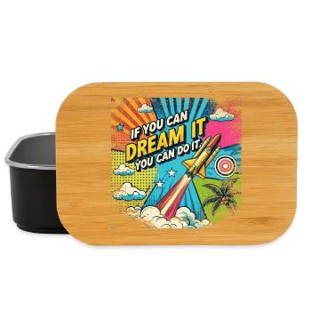 If you can Dream it you can do it - Pop Art Style - Lunch Box - Schwarz - Vorne