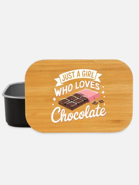Just a Girl Who Loves Chocolate - Lunch Box - black