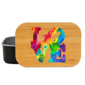 Regenbogen-Graffiti LOVE Burst - Lunch Box - Schwarz - Vorne