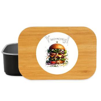 Yummy Burger Kunst - Lunch Box - Schwarz - Vorne