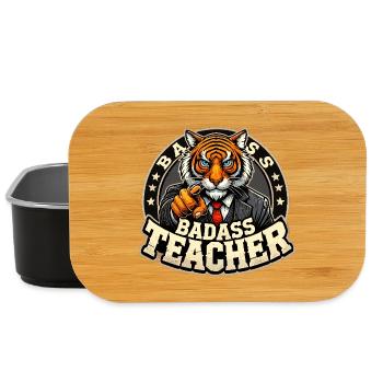 Knallharter Lehrer Tiger streng cool Geschenk - Lunch Box - Schwarz - Vorne