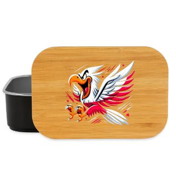 Polska Poland Eagle Flag Cartoon Gift - Lunch Box - black - Front