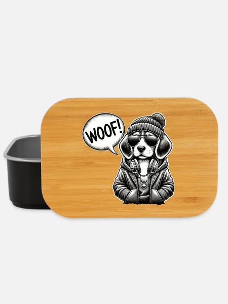 Cooler Hund im Streetstyle - Lunch Box - Schwarz