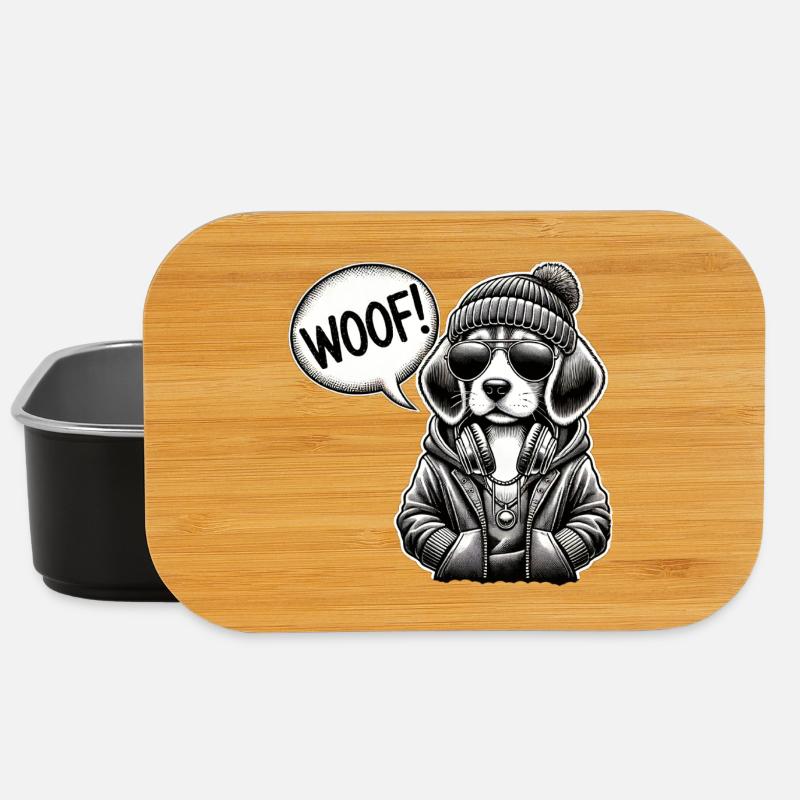Cooler Hund im Streetstyle - Lunch Box - Schwarz