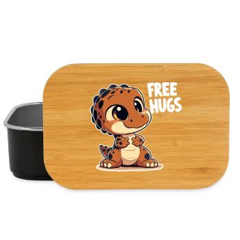 T-Rex süß Baby Dino Babydino Dinobaby Geschenk - Lunch Box - Schwarz - Vorne