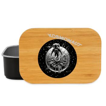 Cosmonaut in the Star Ring - Lunch Box - black - Front