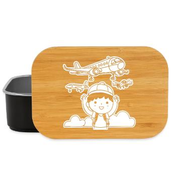 Funny planes - Lunch Box - black - Front