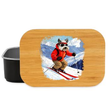 Chien de ski - Boîte à goûter - noir - Devant