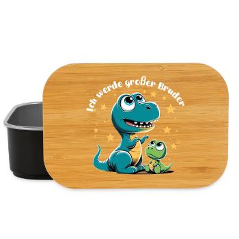 T-Rex Baby Dino Grand Frère Dinobaby Cadeau - Boîte à goûter - noir - Devant