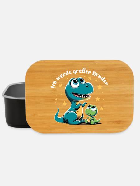 T-Rex Baby Dino Großer Bruder Dinobaby Geschenk - Lunch Box - Schwarz